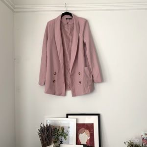 Blush pink oversized blazer
